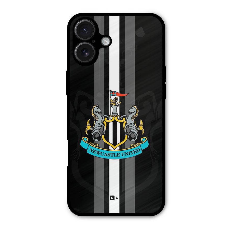 New Castle United Metal Back Case for iPhone 16 Plus