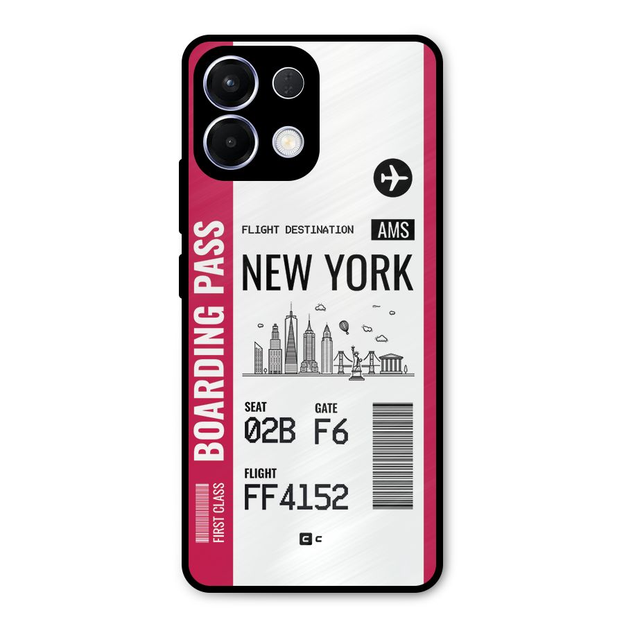 New York Boarding Pass Metal Back Case for Oppo K13