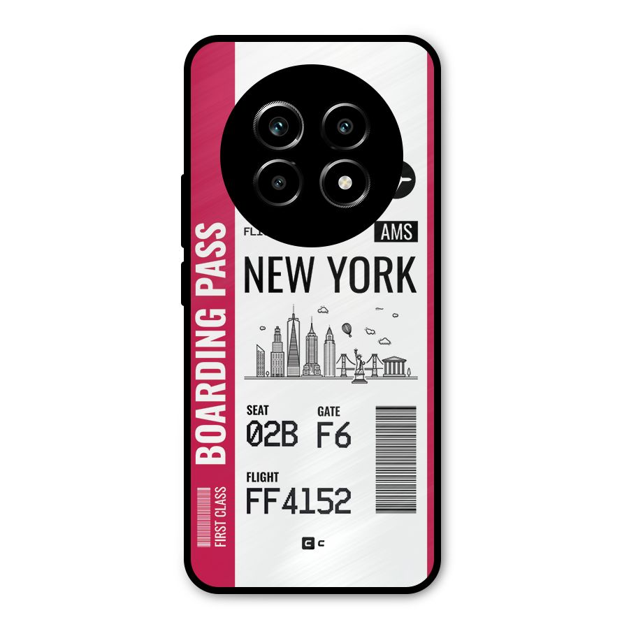 New York Boarding Pass Metal Back Case for Realme 13 Pro