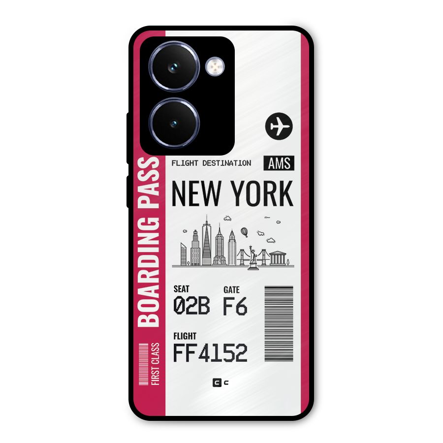 New York Boarding Pass Metal Back Case for Realme P3 Ultra