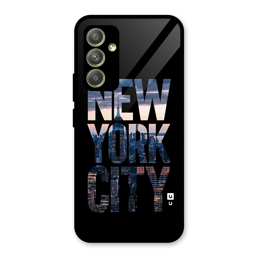 New York City Glass Back Case for Galaxy A54