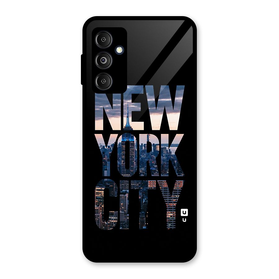 New York City Glass Back Case for Galaxy M14 5G