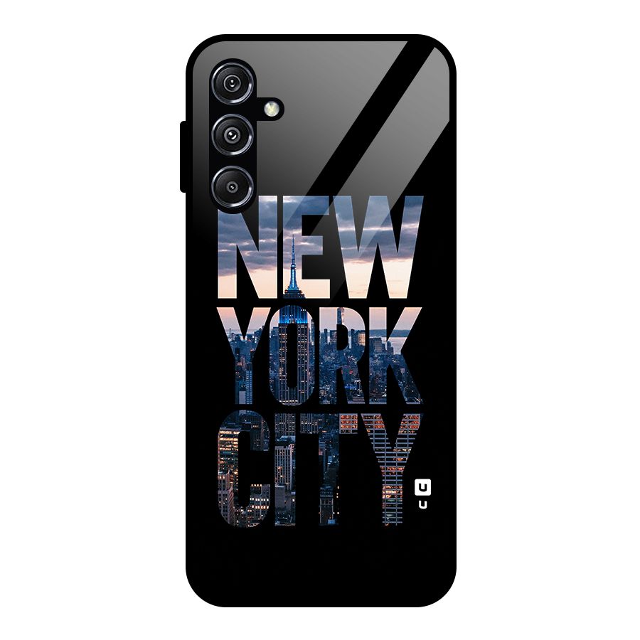 New York City Glass Back Case for Galaxy M34 5G