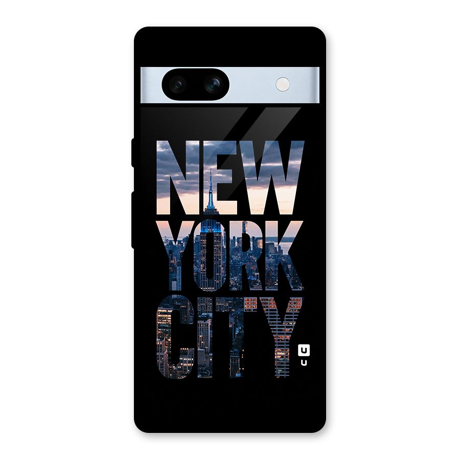 New York City Glass Back Case for Google Pixel 7a