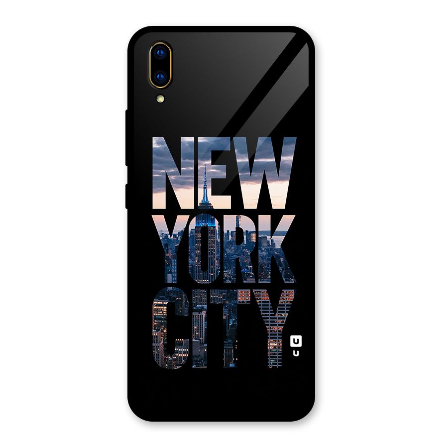 New York City Glass Back Case for Vivo V11 Pro