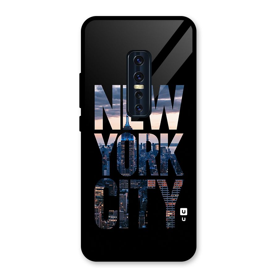 New York City Glass Back Case for Vivo V17 Pro