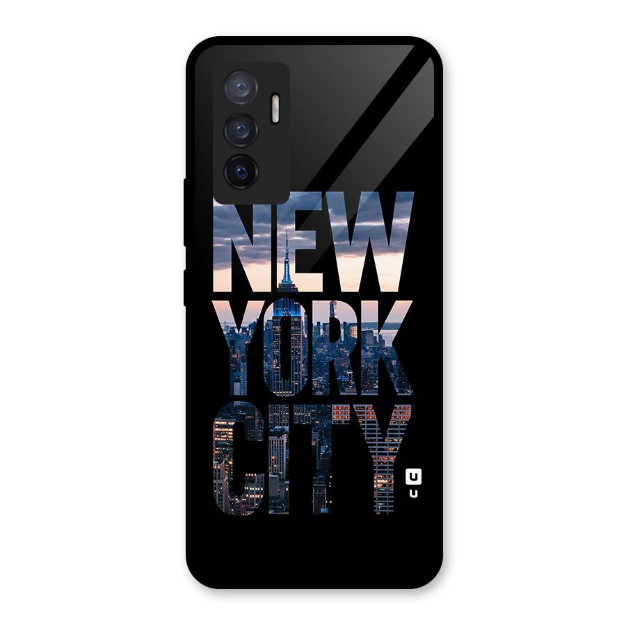 New York City Glass Back Case for Vivo V23e
