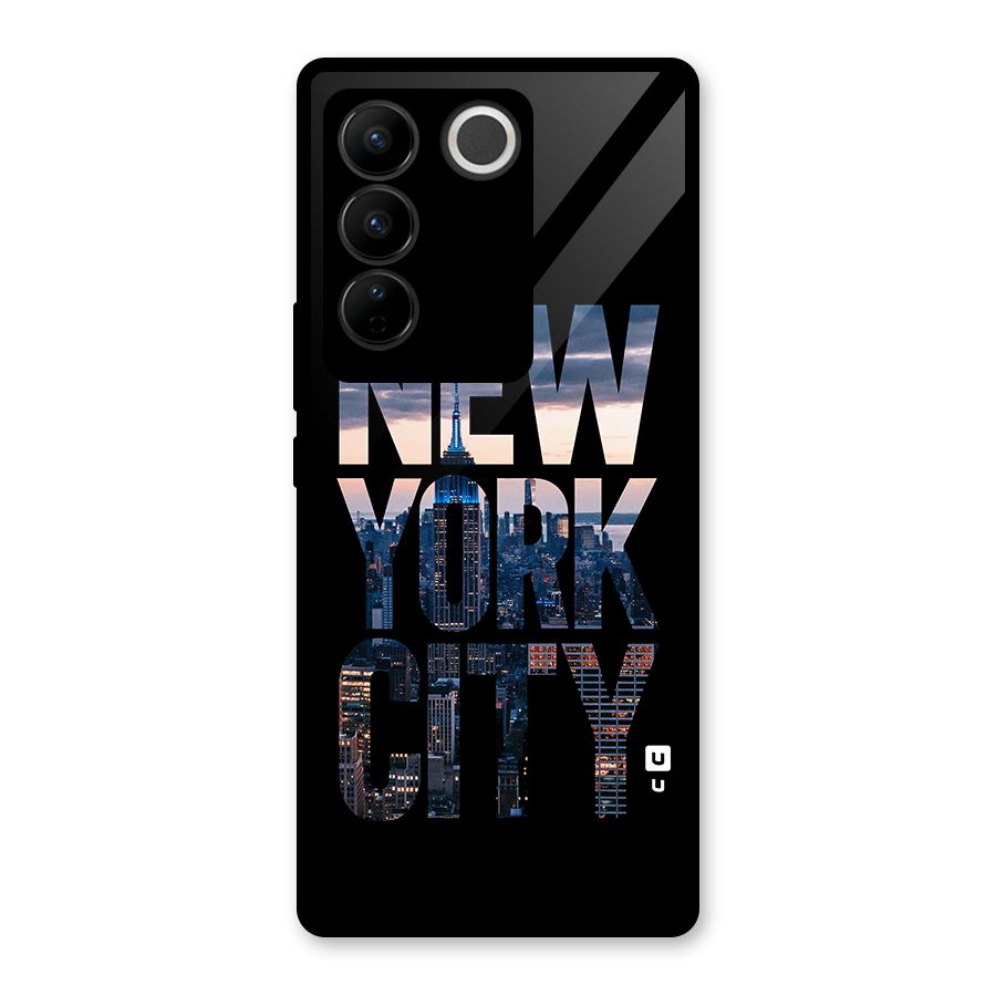 New York City Glass Back Case for Vivo V27 Pro