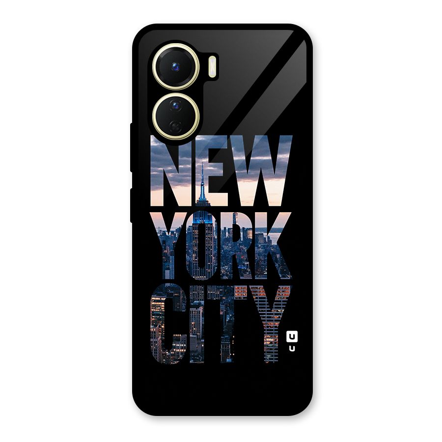 New York City Glass Back Case for Vivo Y16