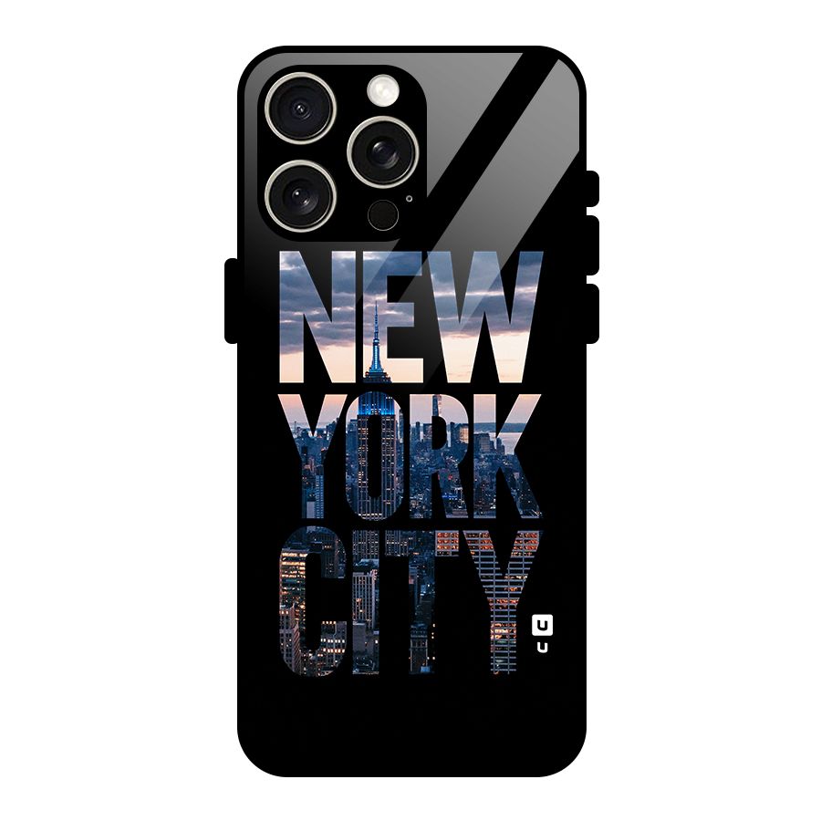 New York City Glass Back Case for iPhone 15 Pro Max
