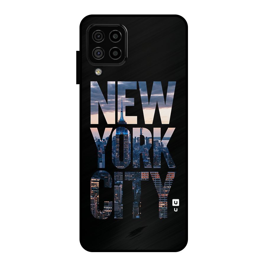 New York City Metal Back Case for Galaxy A22 4G