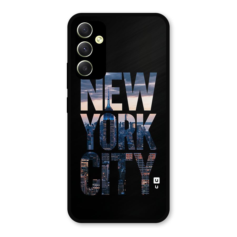 New York City Metal Back Case for Galaxy A34