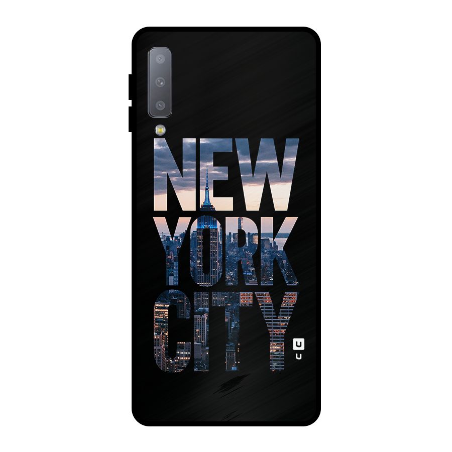 New York City Metal Back Case for Galaxy A7 (2018)