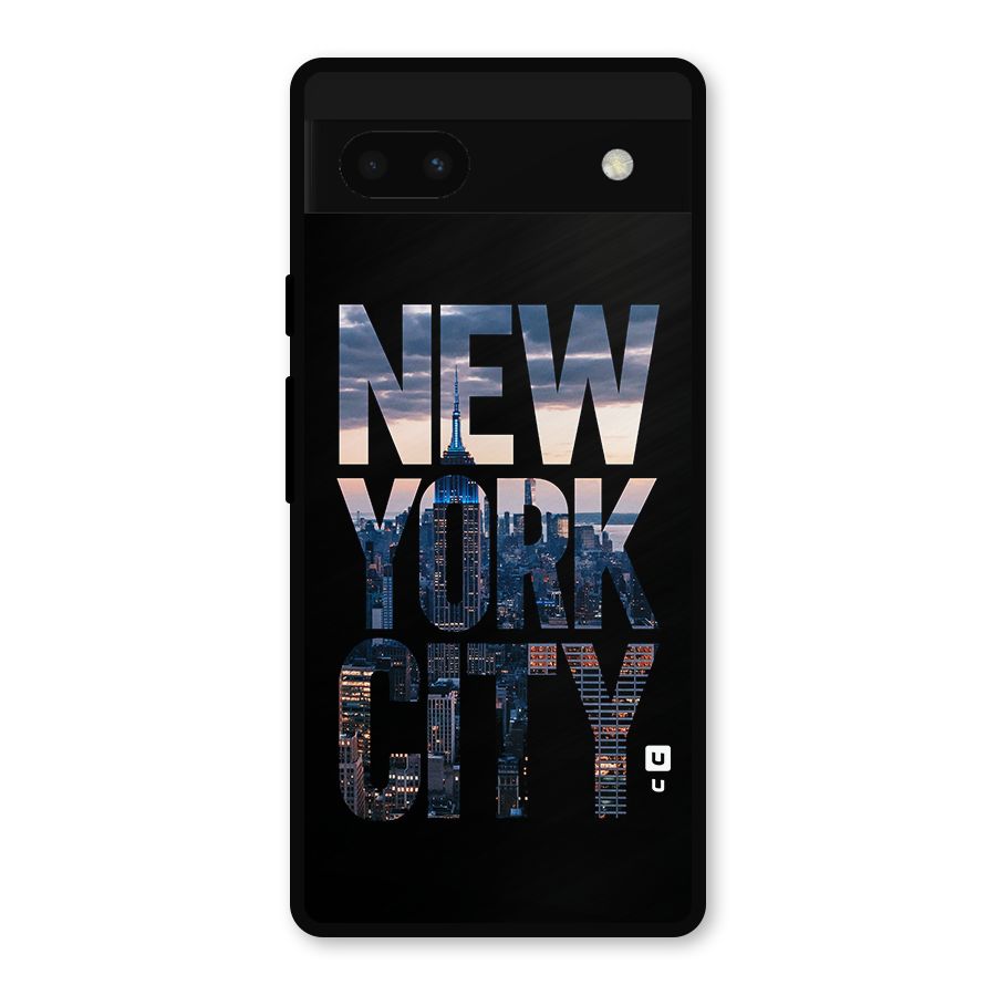 New York City Metal Back Case for Google Pixel 6a