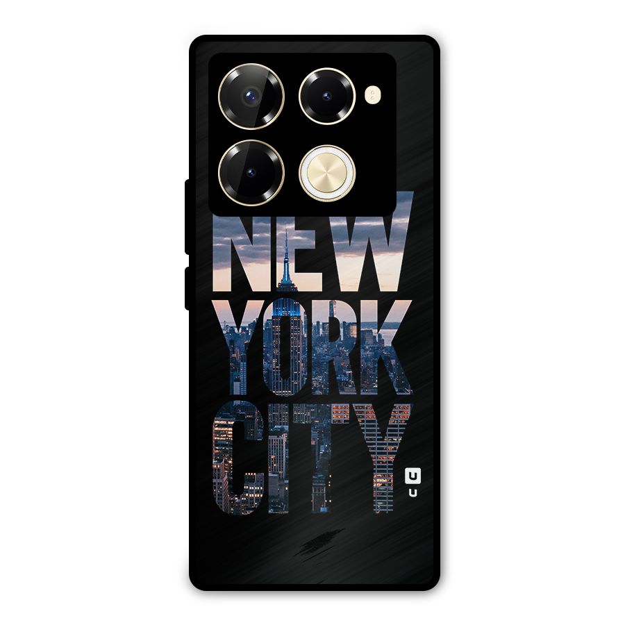 New York City Metal Back Case for Infinix Note 40 Pro Plus