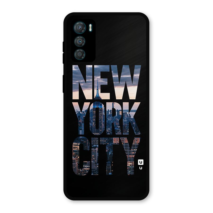 New York City Metal Back Case for Moto G42
