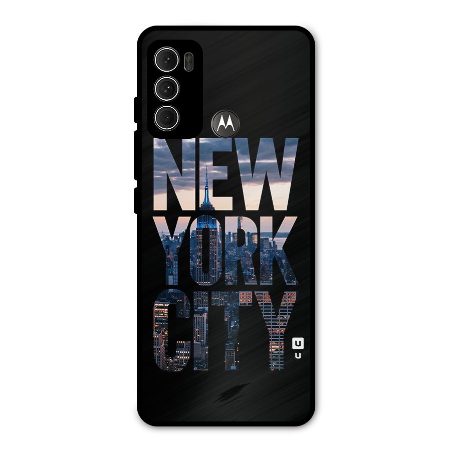 New York City Metal Back Case for Moto G60