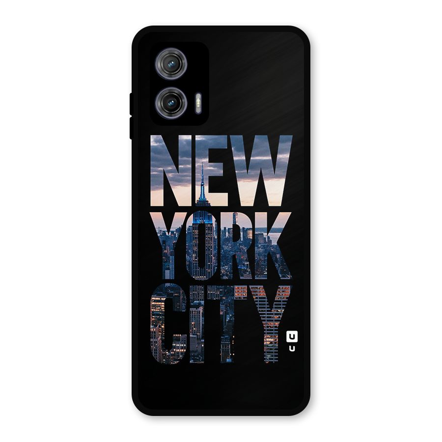 New York City Metal Back Case for Moto G73