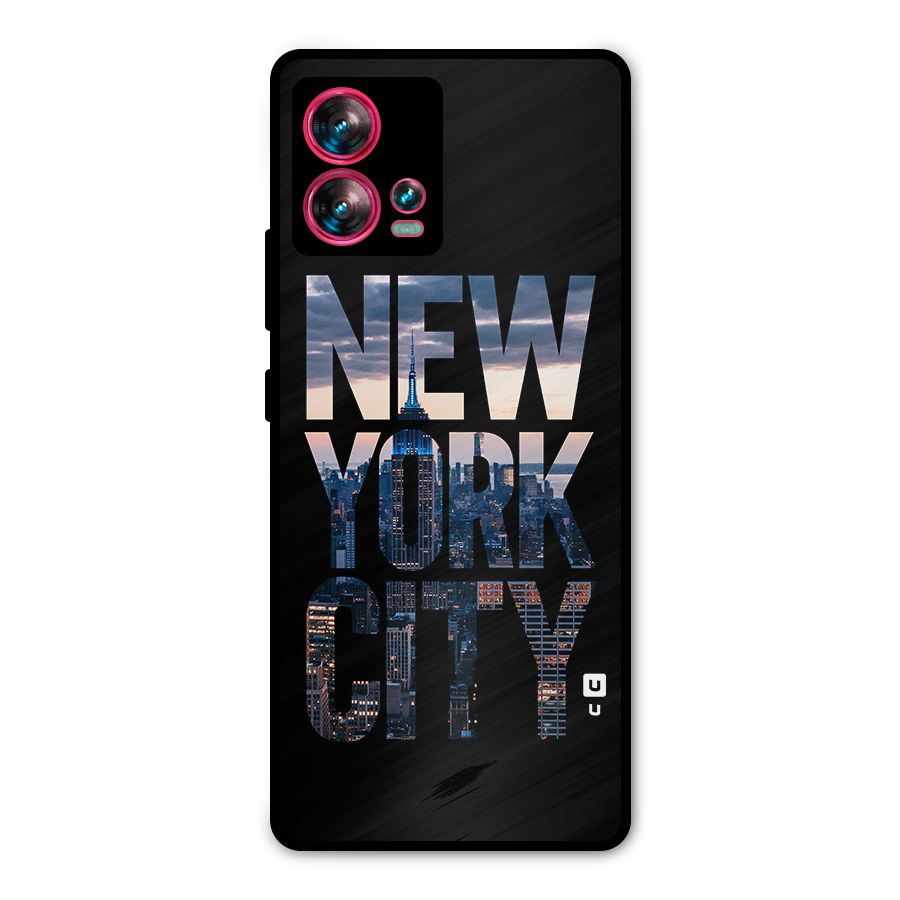 New York City Metal Back Case for Motorola Edge 30 Fusion