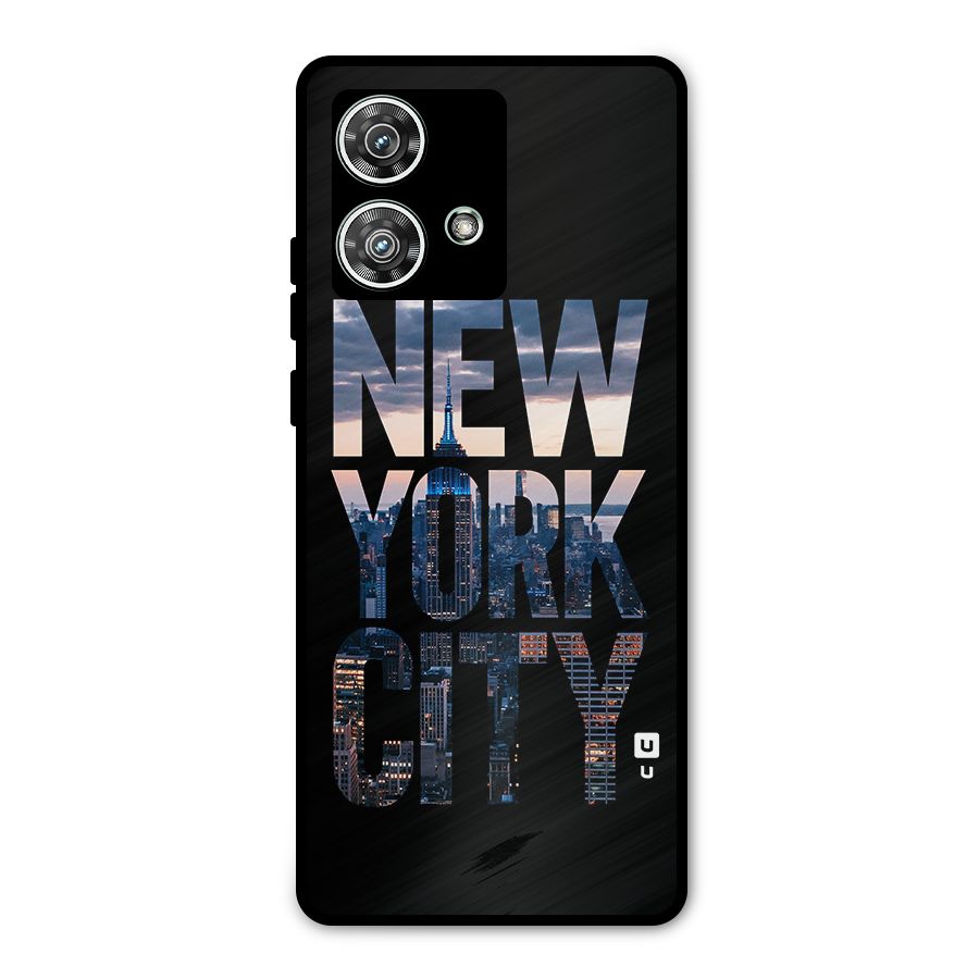New York City Metal Back Case for Motorola Edge 40 Neo