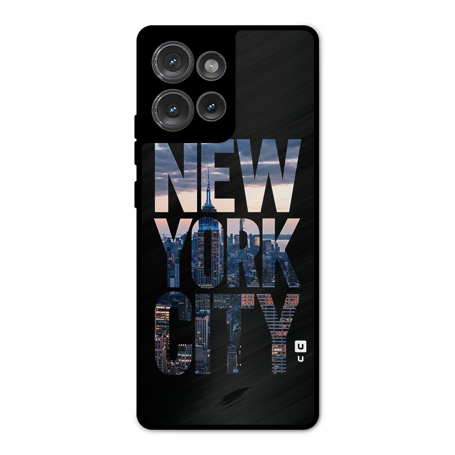 New York City Metal Back Case for Motorola Edge 50