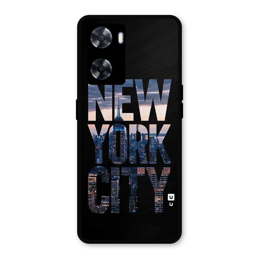 New York City Metal Back Case for Oppo A77