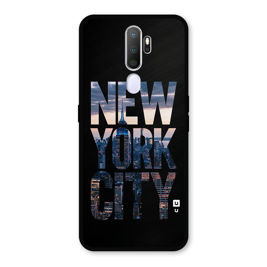 New York City Metal Back Case for Oppo A9 (2020)