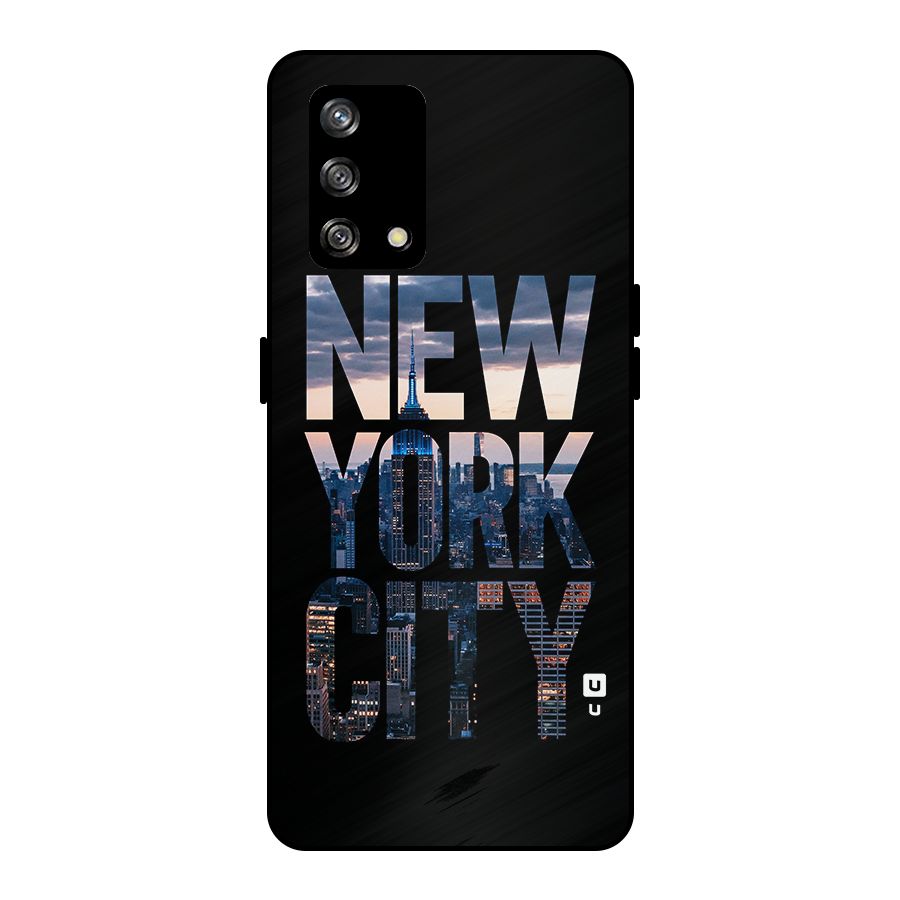 New York City Metal Back Case for Oppo F19