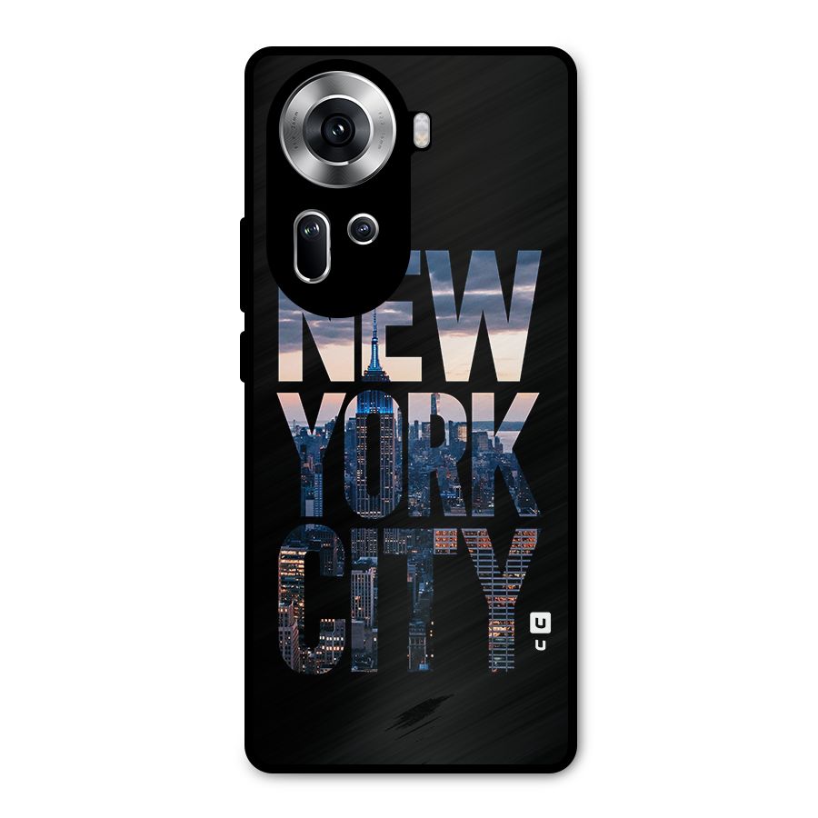 New York City Metal Back Case for Oppo Reno11 5G