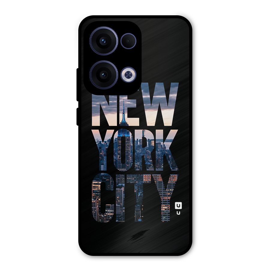 New York City Metal Back Case for Oppo Reno13