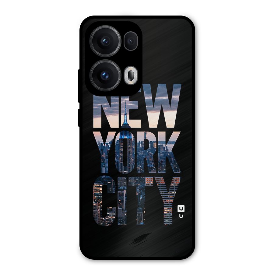 New York City Metal Back Case for Oppo Reno13 Pro