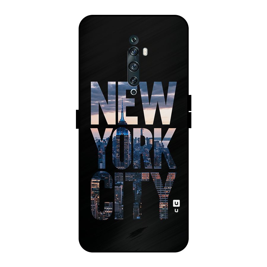 New York City Metal Back Case for Oppo Reno2 F
