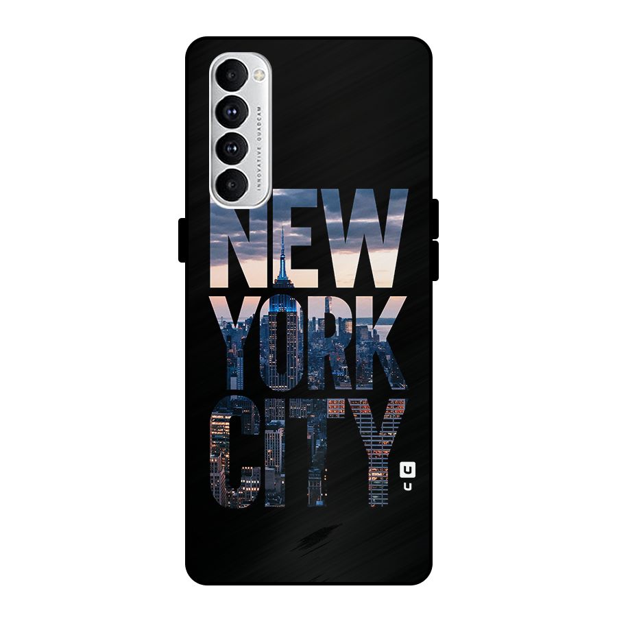 New York City Metal Back Case for Oppo Reno4 Pro