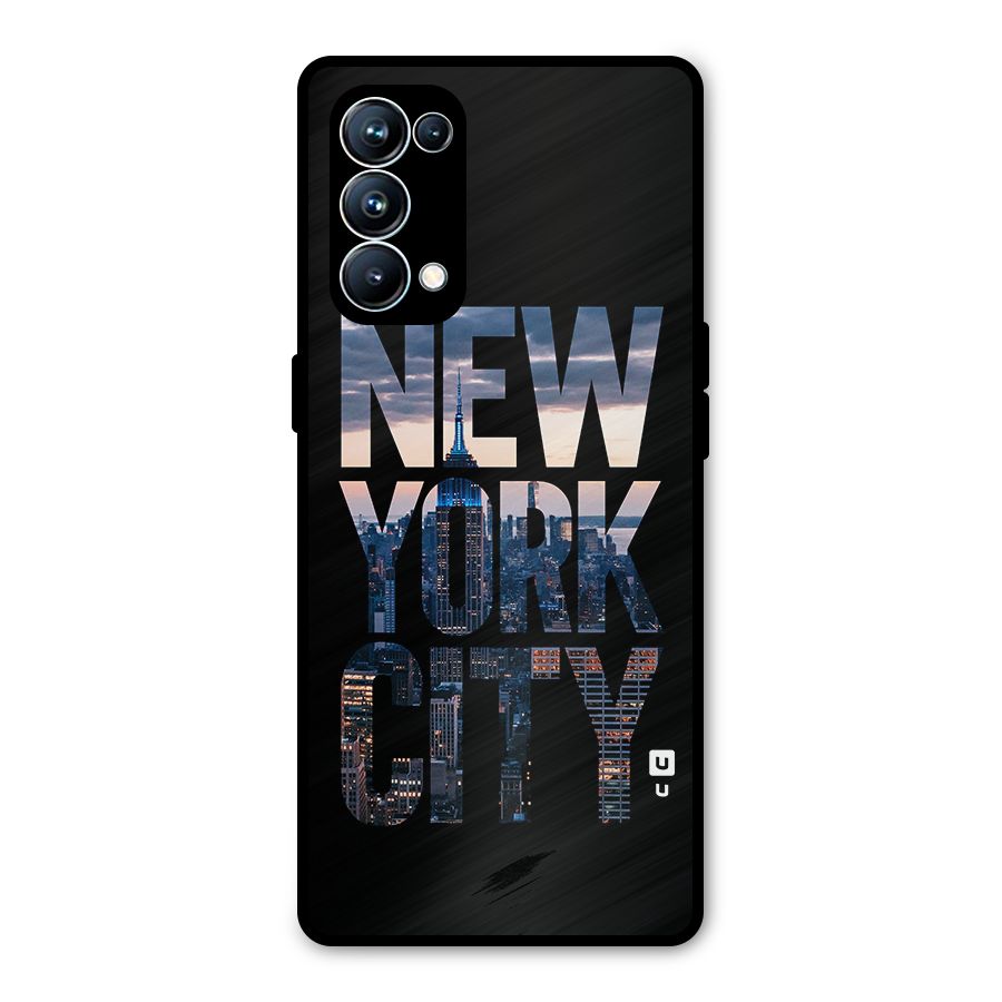 New York City Metal Back Case for Oppo Reno5 Pro 5G