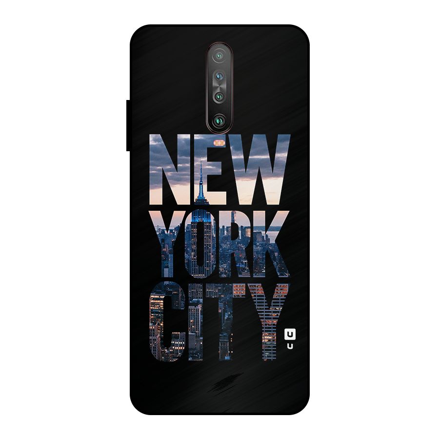 New York City Metal Back Case for Poco X2