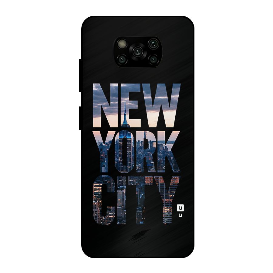 New York City Metal Back Case for Poco X3