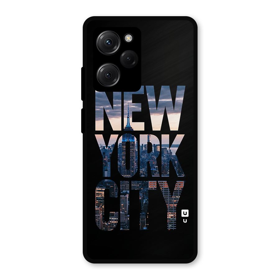 New York City Metal Back Case for Poco X5 Pro