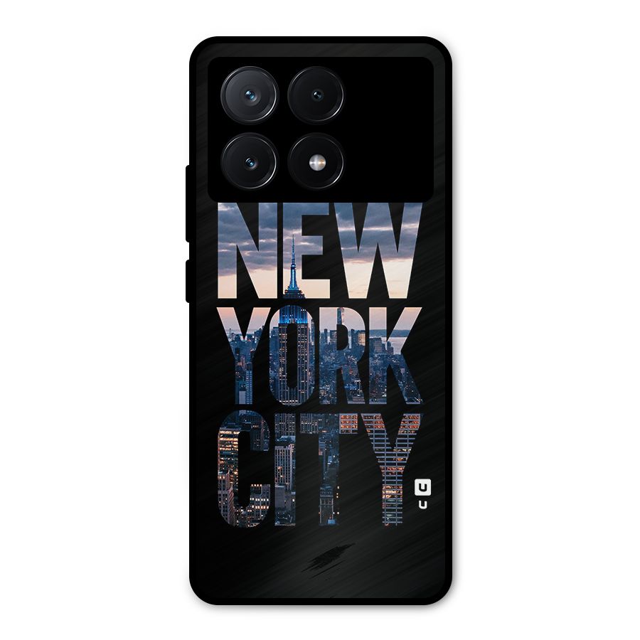 New York City Metal Back Case for Poco X6 Pro