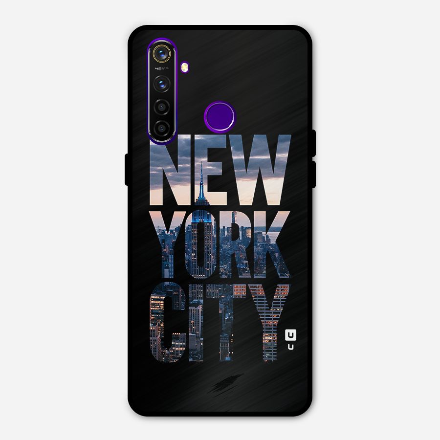 New York City Metal Back Case for Realme 5 Pro
