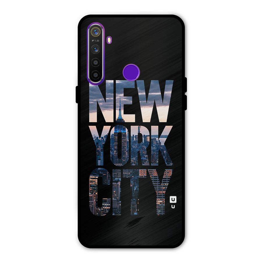 New York City Metal Back Case for Realme 5i