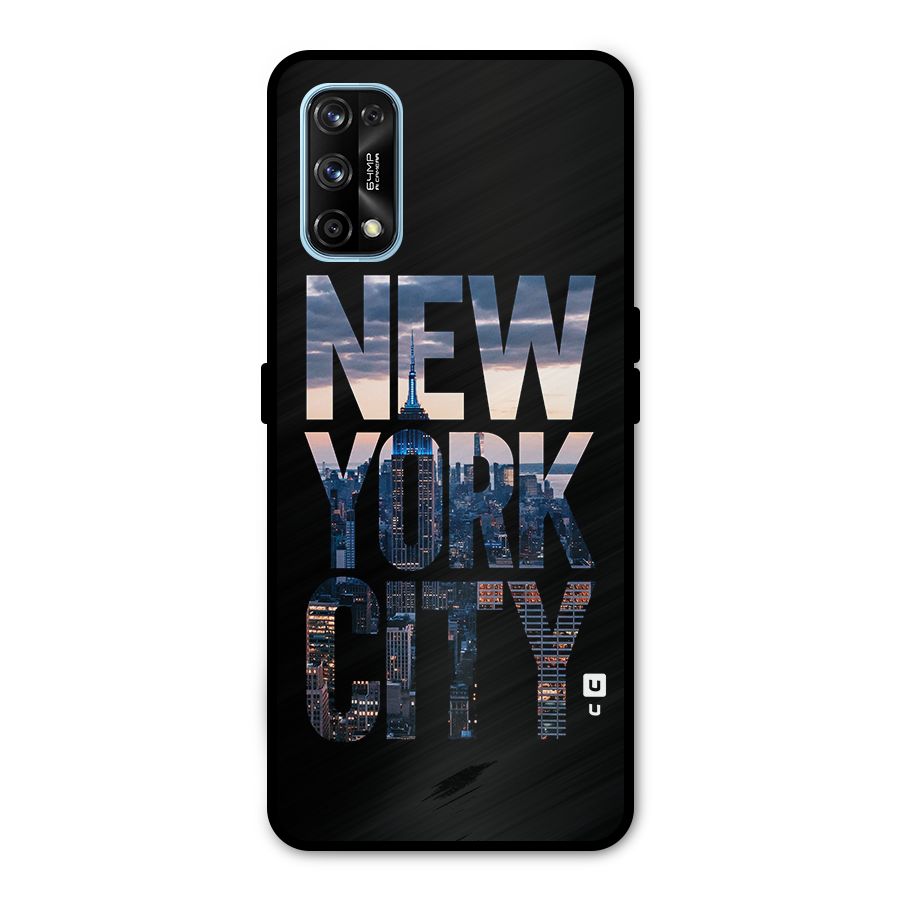 New York City Metal Back Case for Realme 7 Pro