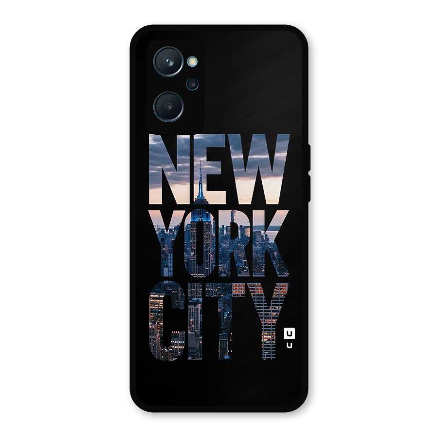 New York City Metal Back Case for Realme 9i