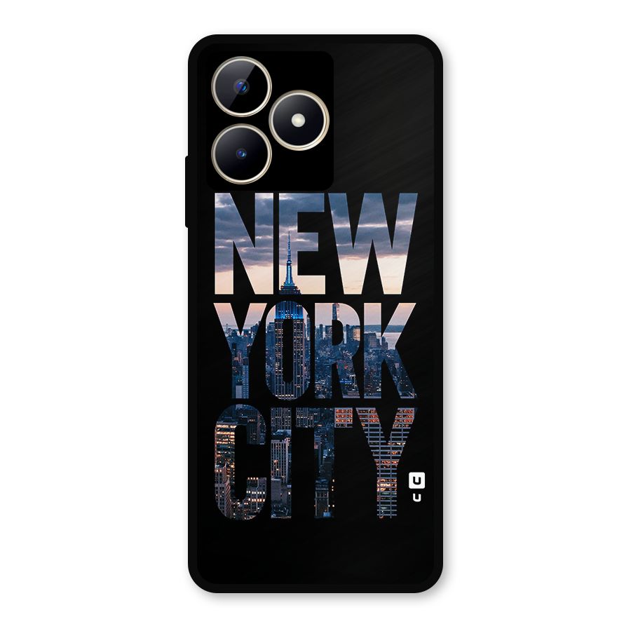 New York City Metal Back Case for Realme Narzo N53