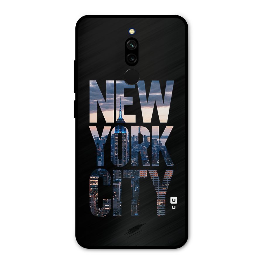 New York City Metal Back Case for Redmi 8