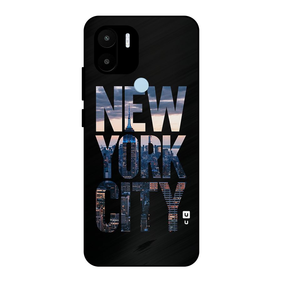 New York City Metal Back Case for Redmi A2+