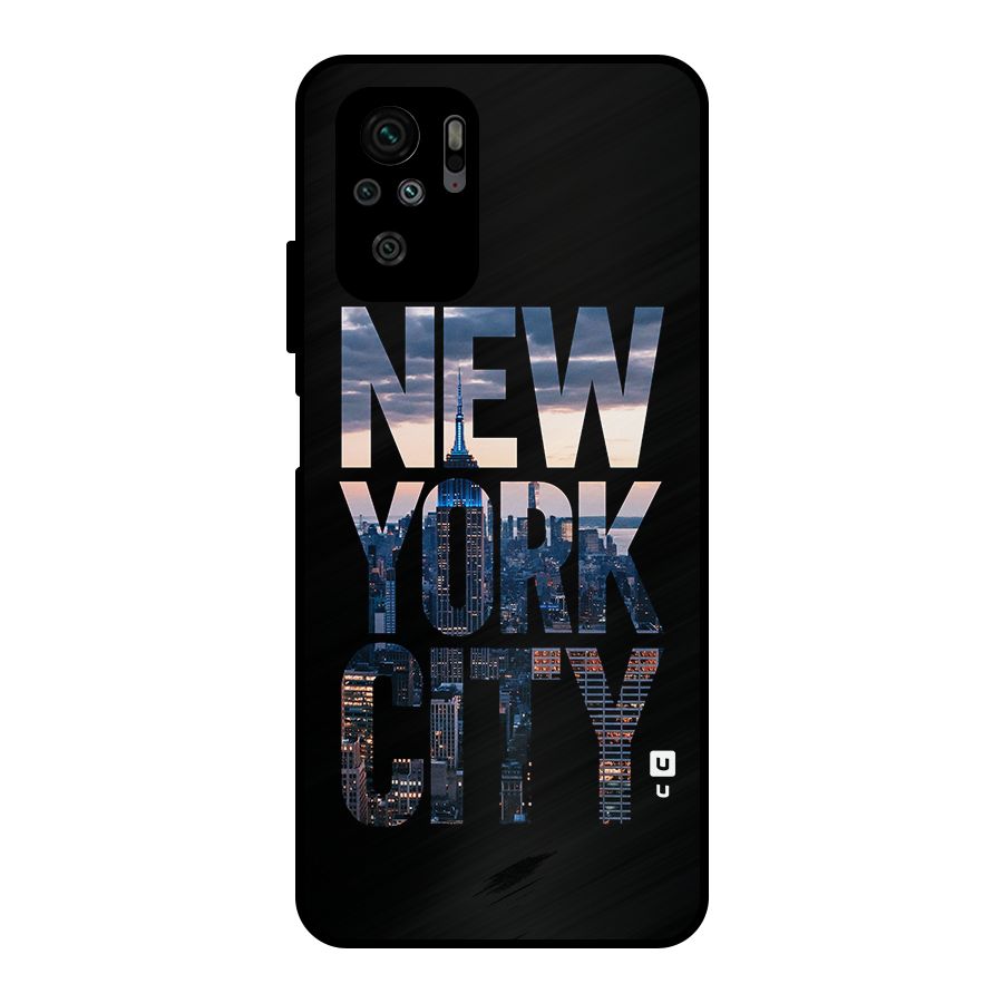 New York City Metal Back Case for Redmi Note 11 SE