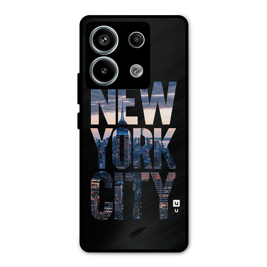 New York City Metal Back Case for Redmi Note 13 Pro 5G