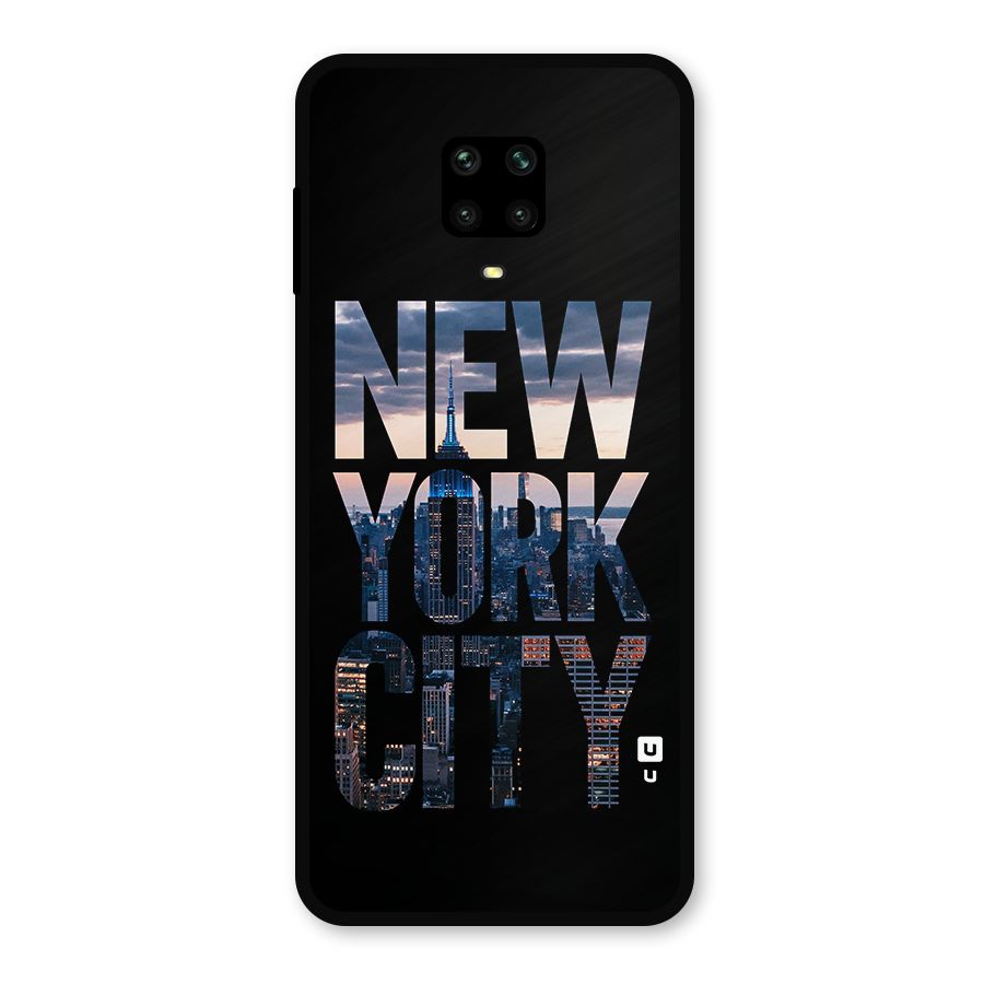 New York City Metal Back Case for Redmi Note 9 Pro Max
