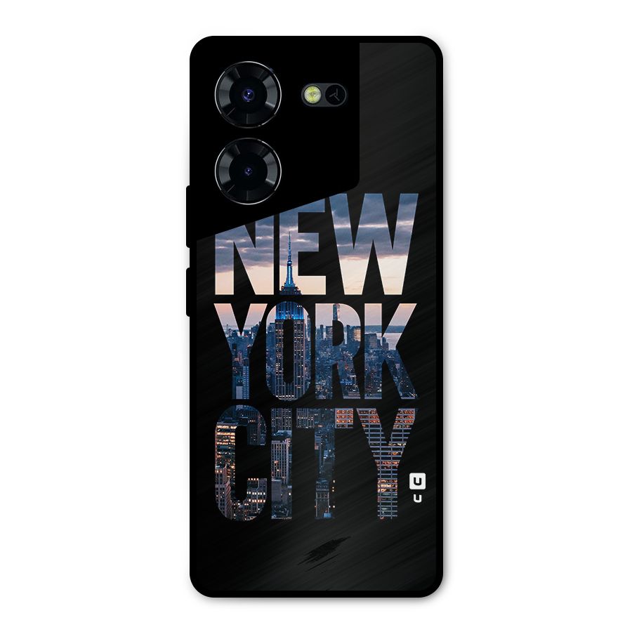 New York City Metal Back Case for Tecno Pova 5 Pro 5G