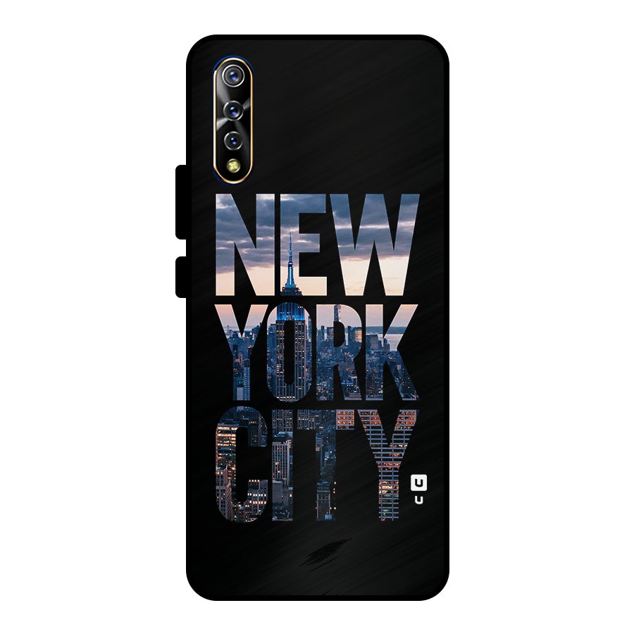 New York City Metal Back Case for Vivo S1